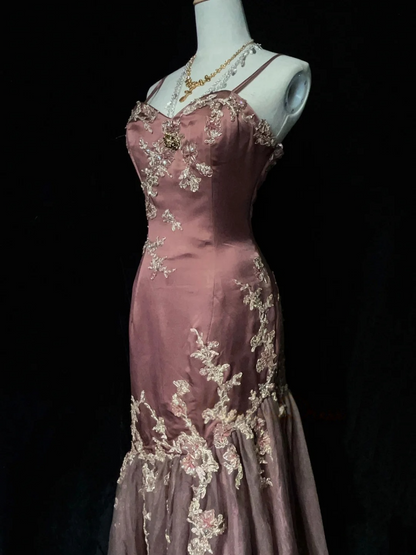 Trägerloses silbernes Vintage-Abendkleid, A-Linie, Geburtstagskleid J9370