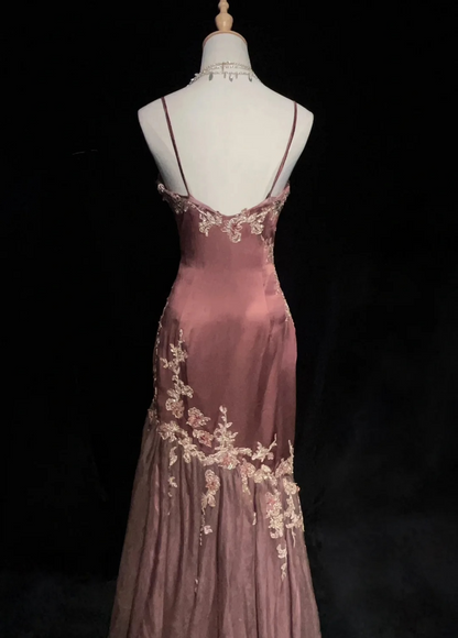 Trägerloses silbernes Vintage-Abendkleid, A-Linie, Geburtstagskleid J9370