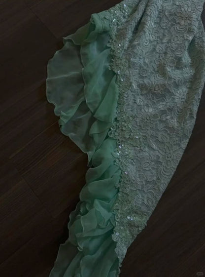 Trägerloses silbernes Vintage-Abendkleid, A-Linie, Geburtstagskleid J9370