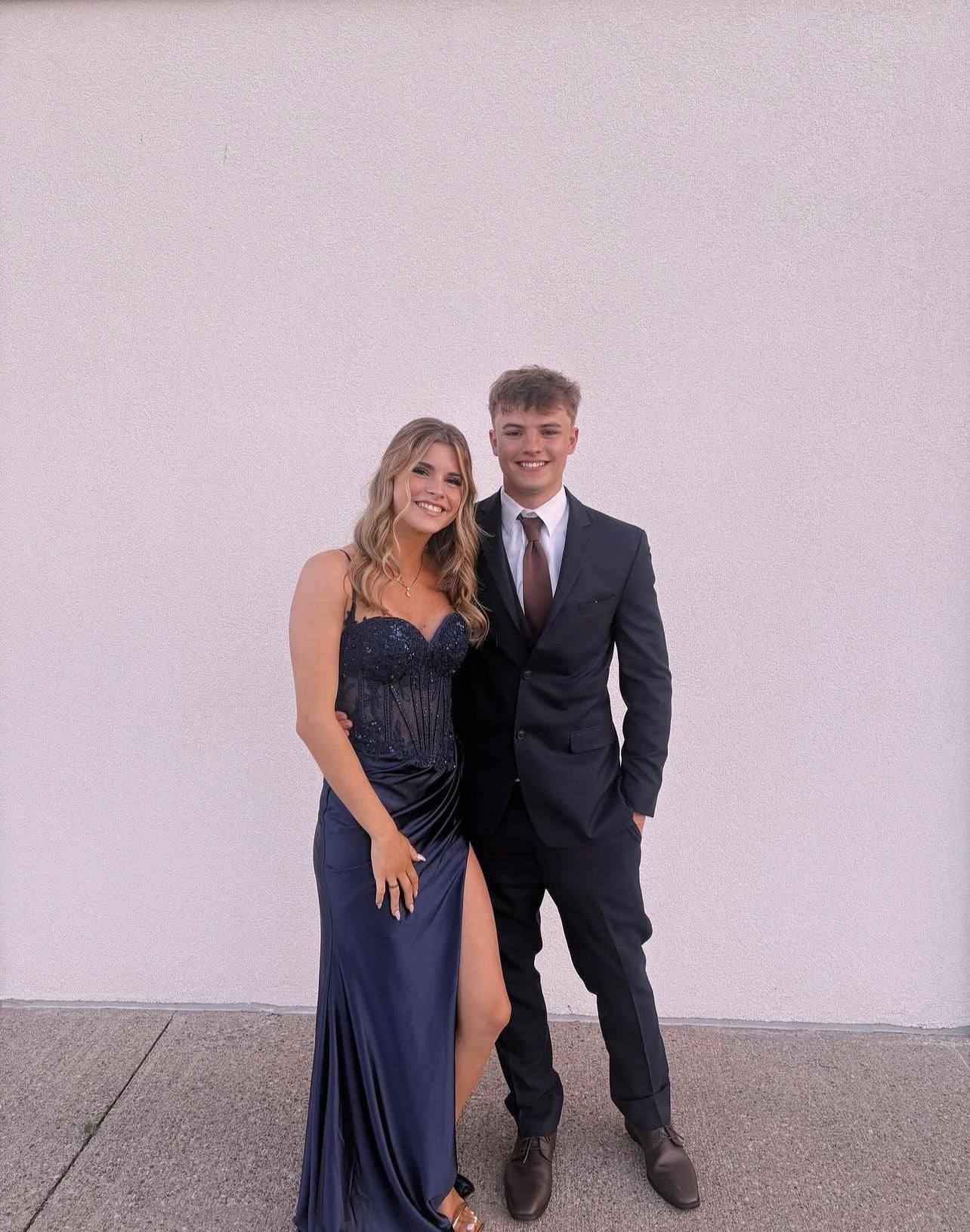 Spaghetti Straps Navy Blue Satin Prom Mermaid Evening Dress J10733