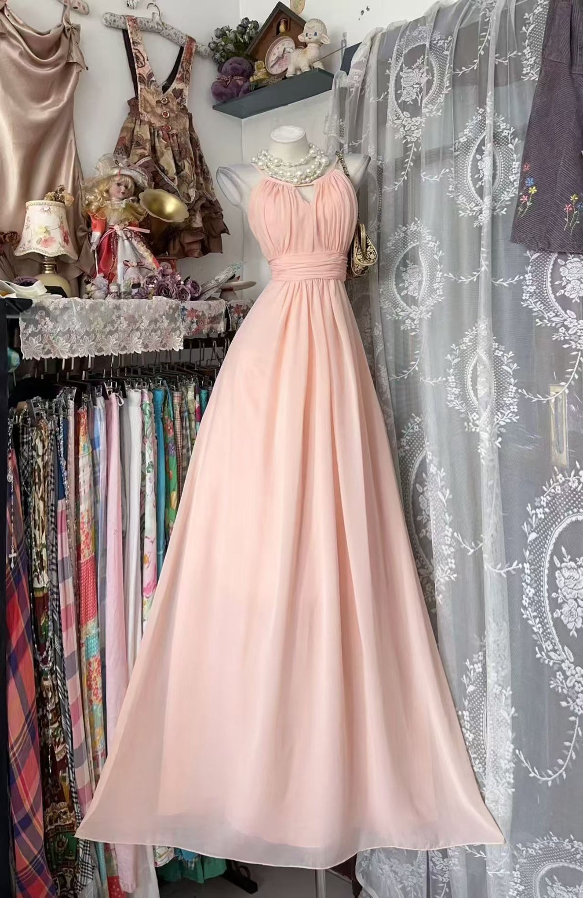 Trägerloses silbernes Vintage-Abendkleid, A-Linie, Geburtstagskleid J9370
