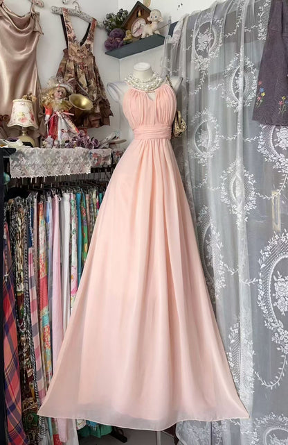 Trägerloses silbernes Vintage-Abendkleid, A-Linie, Geburtstagskleid J9370