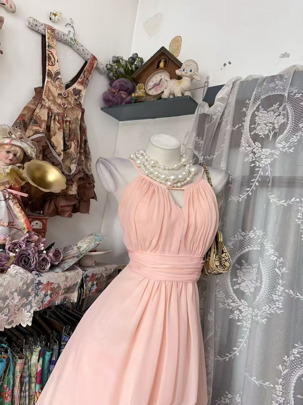 Trägerloses silbernes Vintage-Abendkleid, A-Linie, Geburtstagskleid J9370