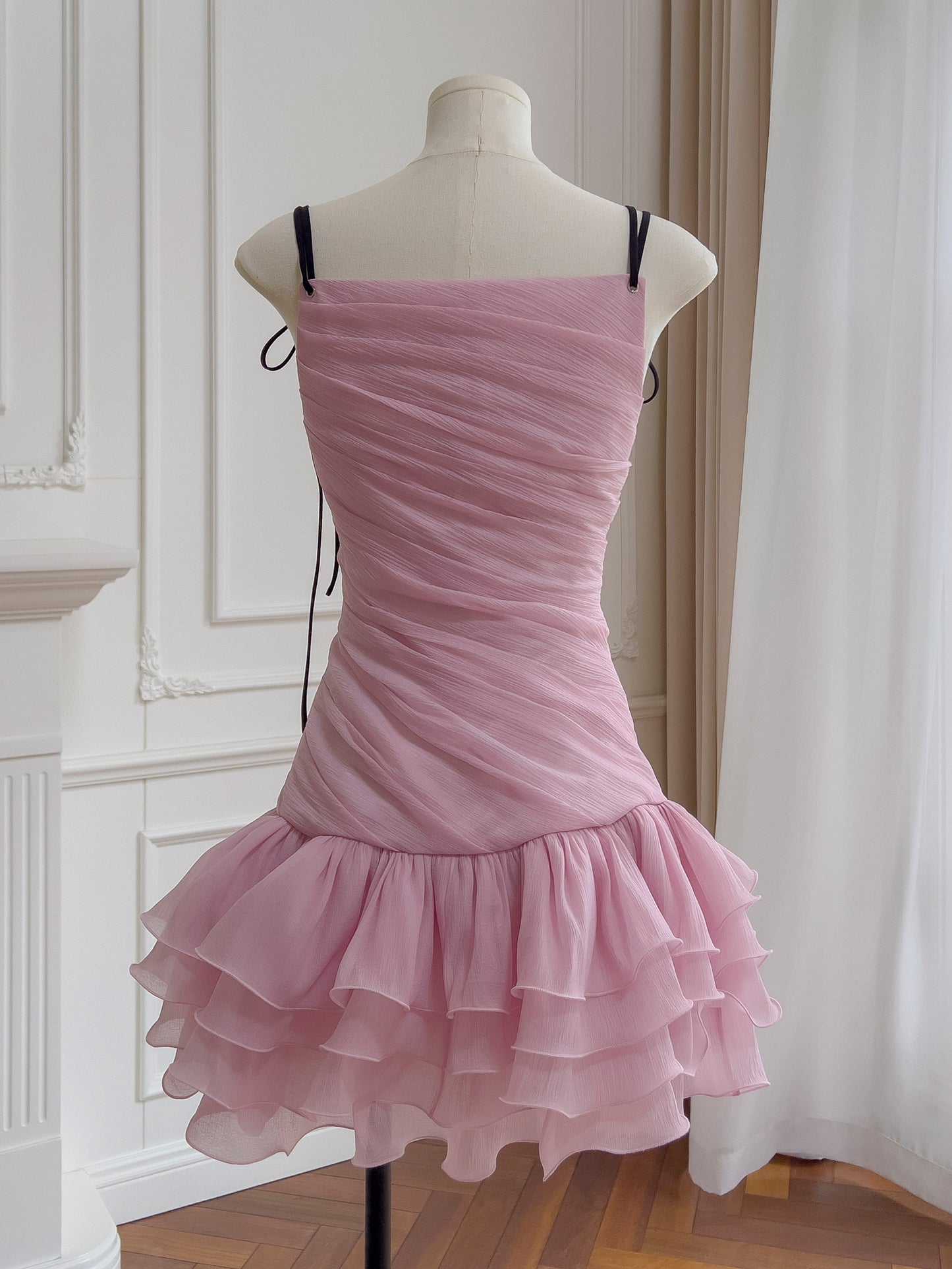 Robe de bal bustier violette en satin avec appliques, robe de soirée formelle J9413