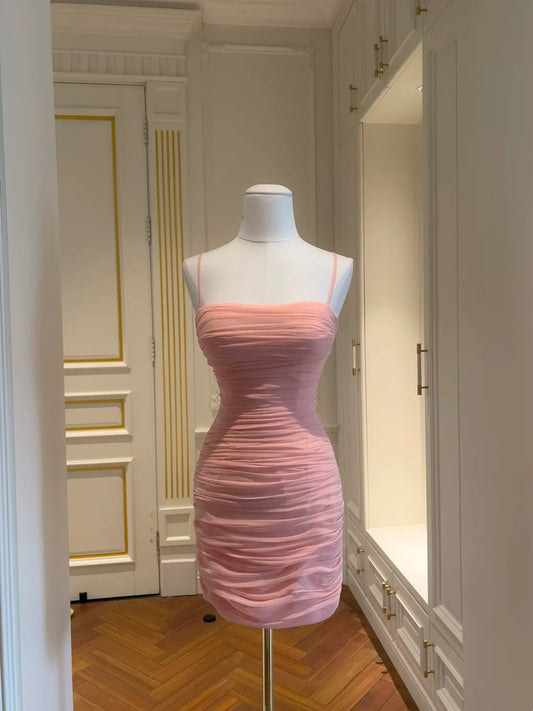 Trägerloses silbernes Vintage-Abendkleid, A-Linie, Geburtstagskleid J9370