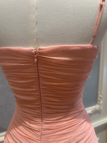 Spaghetti Straps Pink Sheath Homecoming Dress  J10275