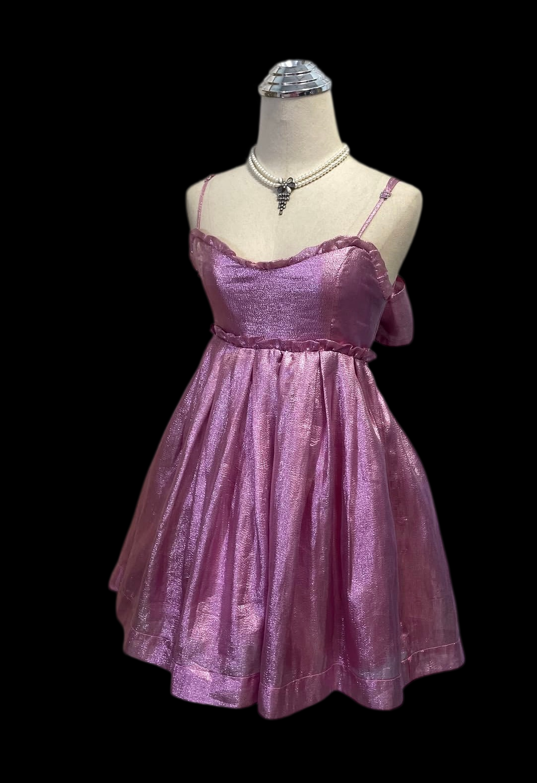 Spaghetti Straps Pink Short Birthday Dress Homecoming Dress  J12064
