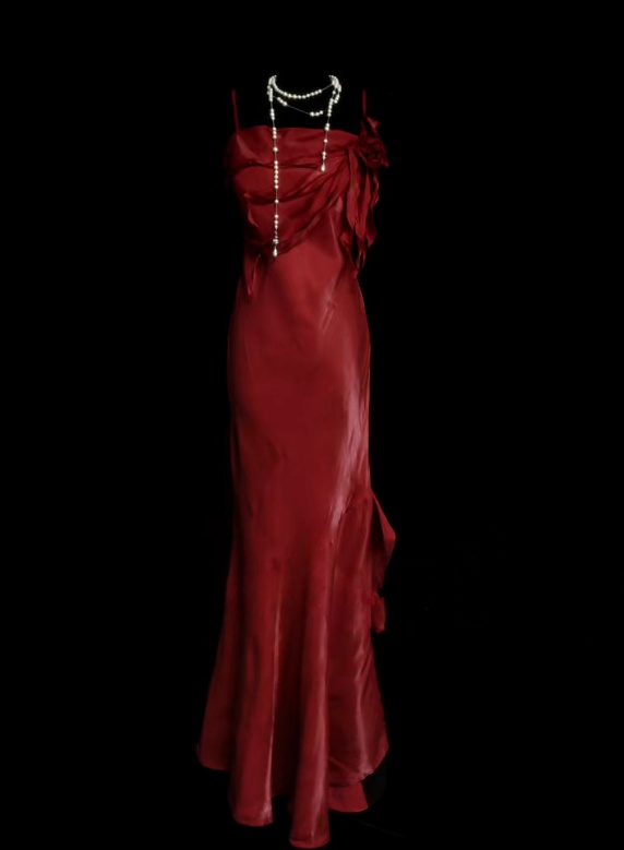 Trägerloses silbernes Vintage-Abendkleid, A-Linie, Geburtstagskleid J9370