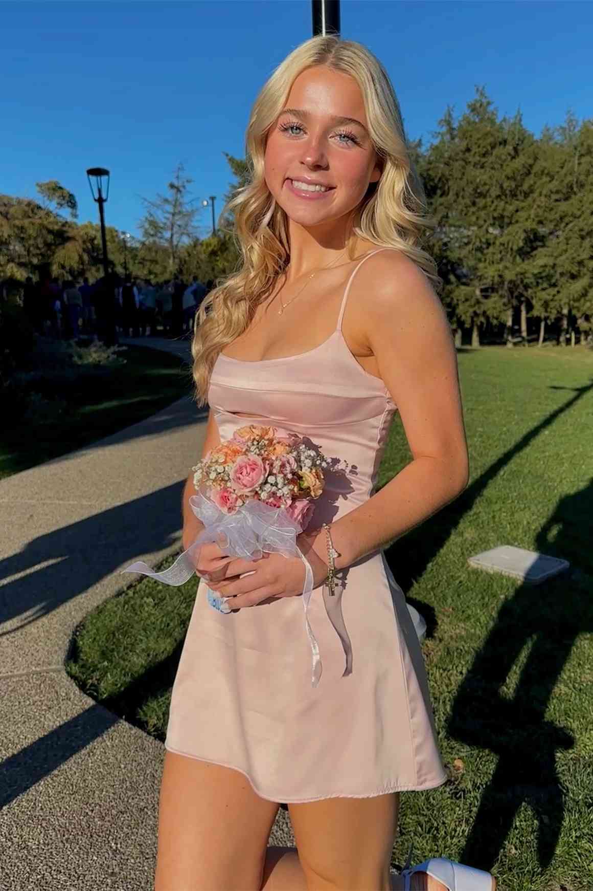 Robe de bal bustier violette en satin avec appliques, robe de soirée formelle J9413