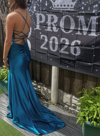Trägerloses silbernes Vintage-Abendkleid, A-Linie, Geburtstagskleid J9370