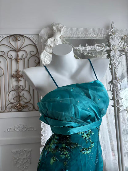Robe de bal bustier violette en satin avec appliques, robe de soirée formelle J9413