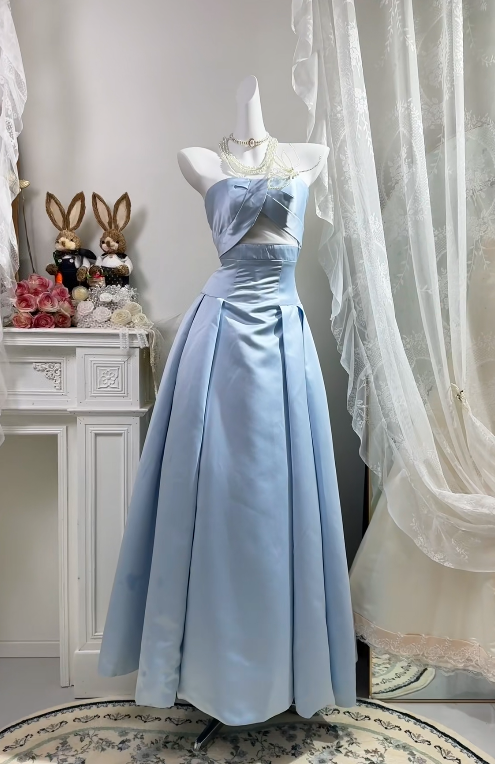 Robe de bal bustier violette en satin avec appliques, robe de soirée formelle J9413