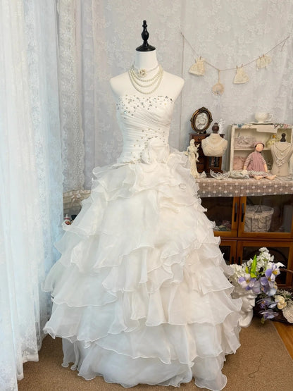Robe de bal bustier violette en satin avec appliques, robe de soirée formelle J9413