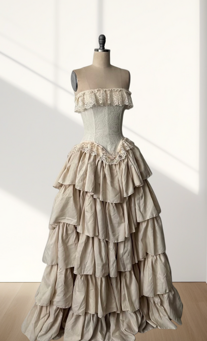 Robe de bal bustier violette en satin avec appliques, robe de soirée formelle J9413