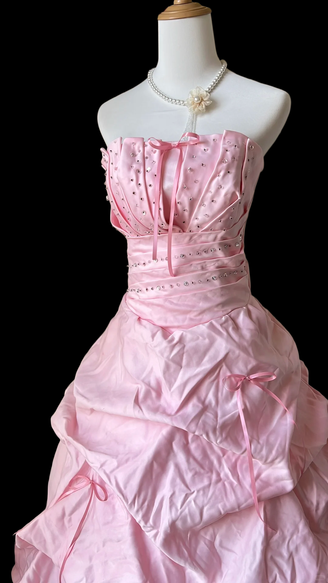 Robe de bal bustier violette en satin avec appliques, robe de soirée formelle J9413