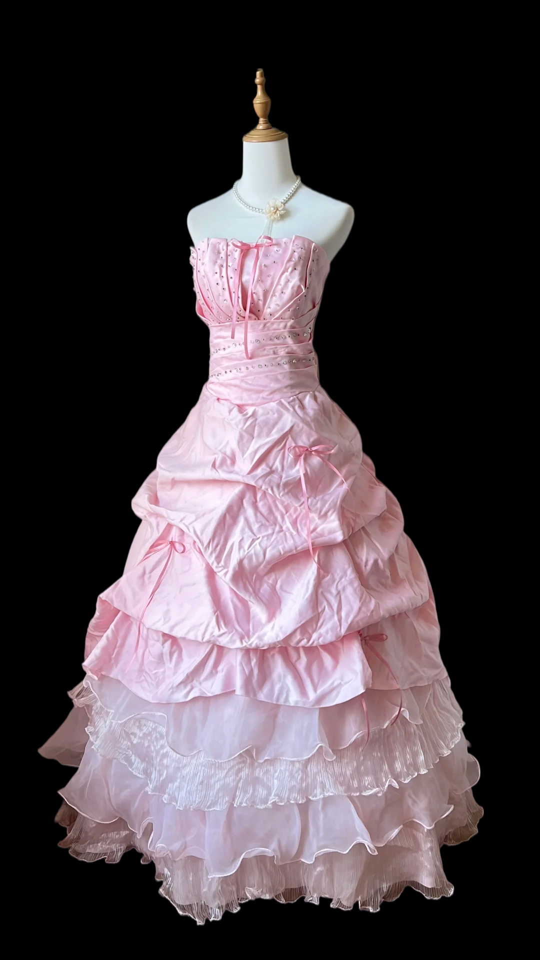 Robe de bal bustier violette en satin avec appliques, robe de soirée formelle J9413