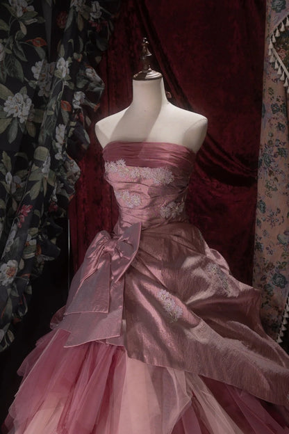 Strapless A Line Pink Birthday Dress Sweet 16 Quinceanera Dress  J10340