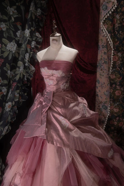 Strapless A Line Pink Birthday Dress Sweet 16 Quinceanera Dress  J10340