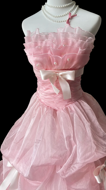 Robe de bal bustier violette en satin avec appliques, robe de soirée formelle J9413