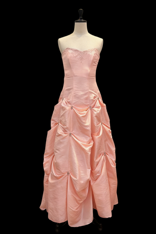 Robe de bal bustier violette en satin avec appliques, robe de soirée formelle J9413