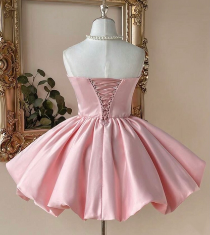 Robe de bal bustier violette en satin avec appliques, robe de soirée formelle J9413