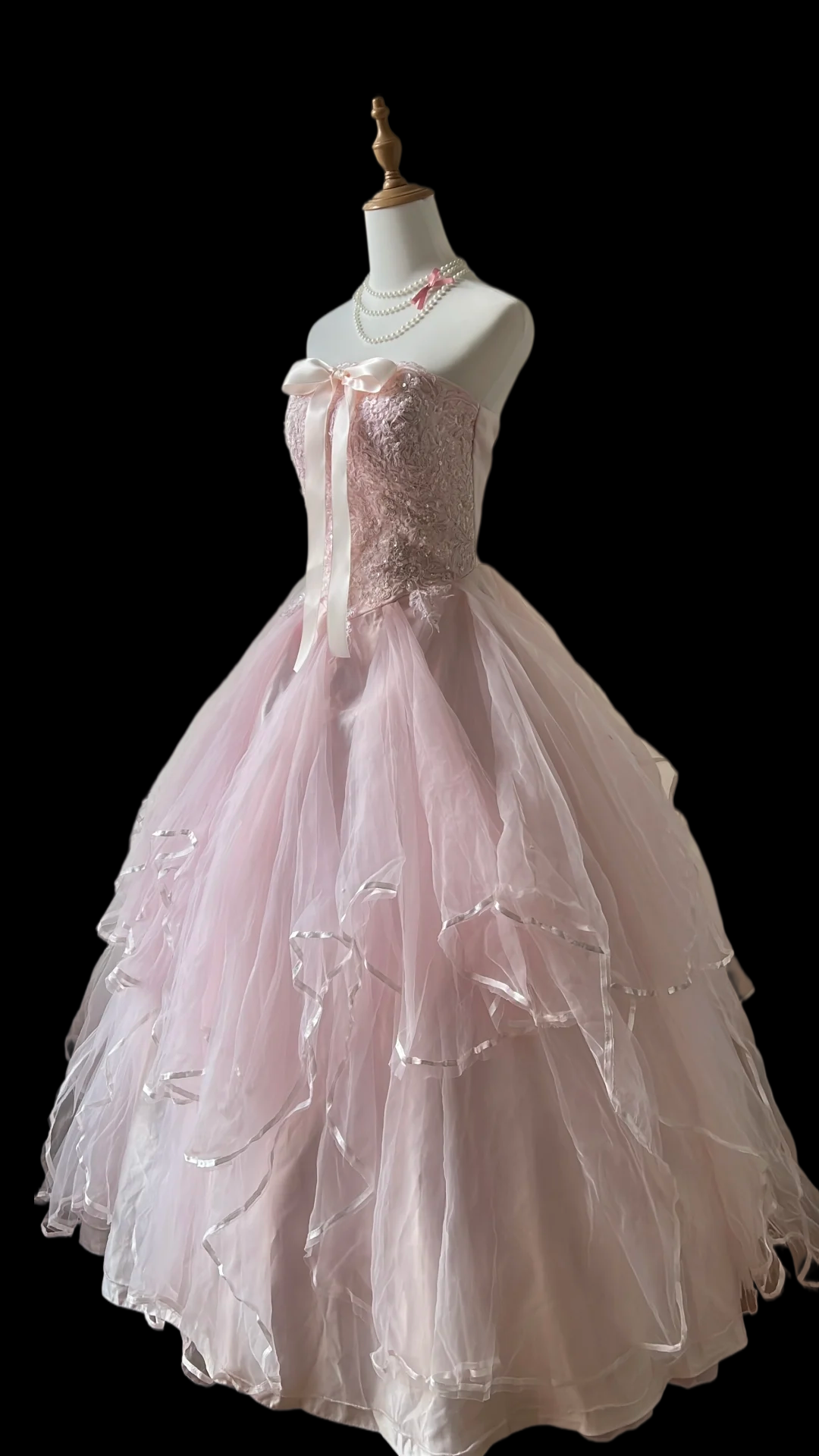 Robe de bal bustier violette en satin avec appliques, robe de soirée formelle J9413