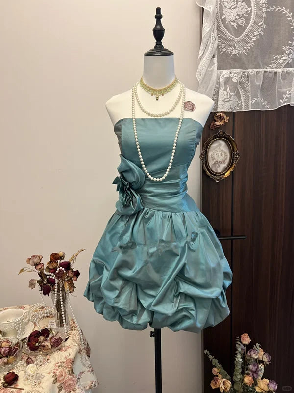 Robe de bal bustier violette en satin avec appliques, robe de soirée formelle J9413