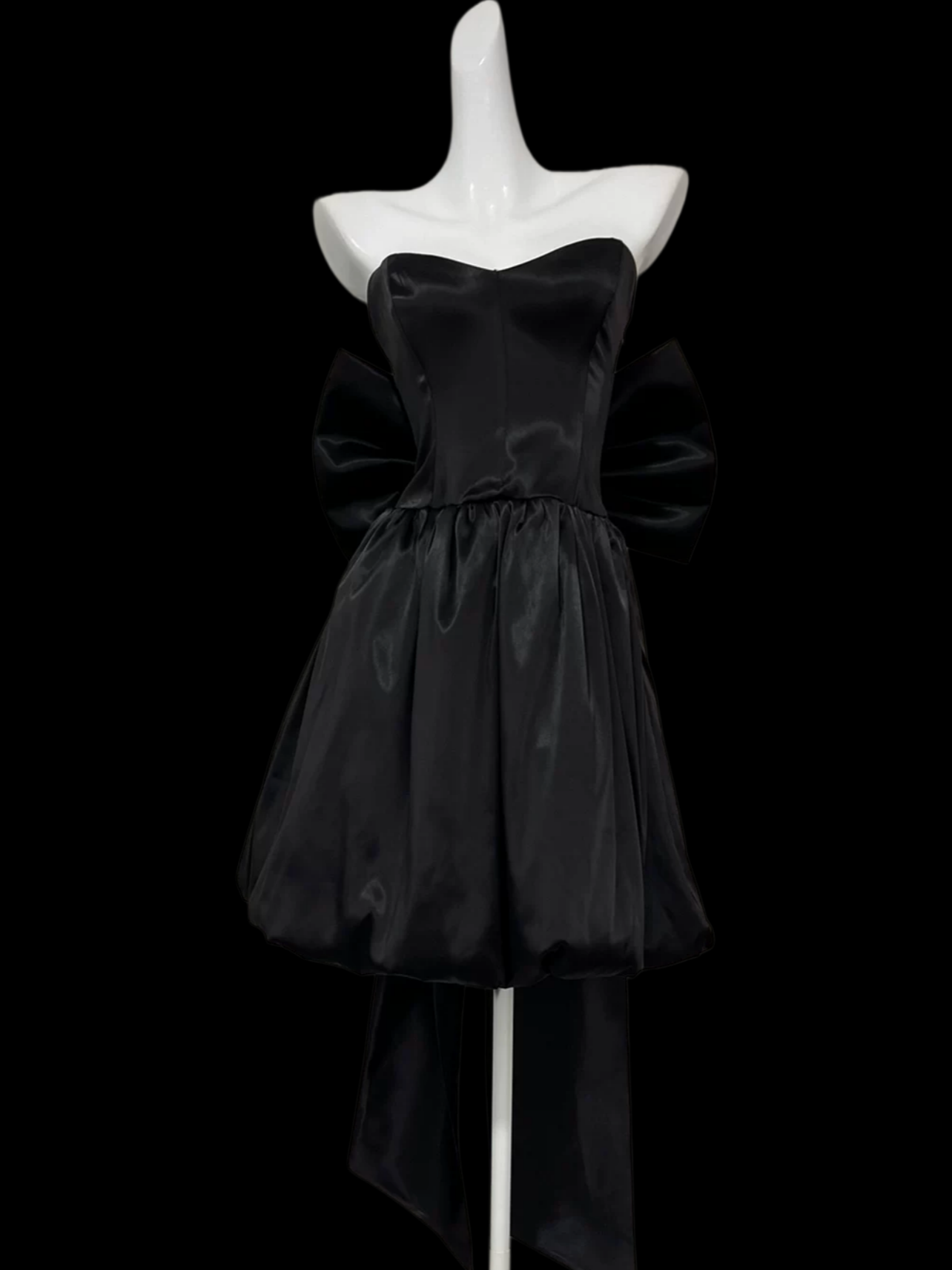 Robe de bal bustier violette en satin avec appliques, robe de soirée formelle J9413