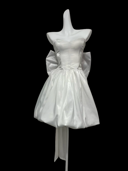 Robe de bal bustier violette en satin avec appliques, robe de soirée formelle J9413