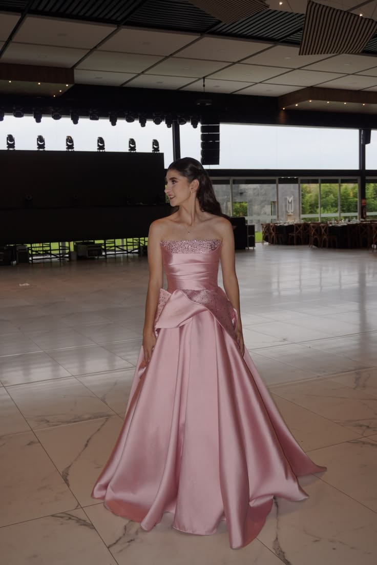 Robe de bal bustier violette en satin avec appliques, robe de soirée formelle J9413