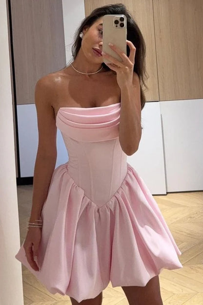 Robe de bal bustier violette en satin avec appliques, robe de soirée formelle J9413