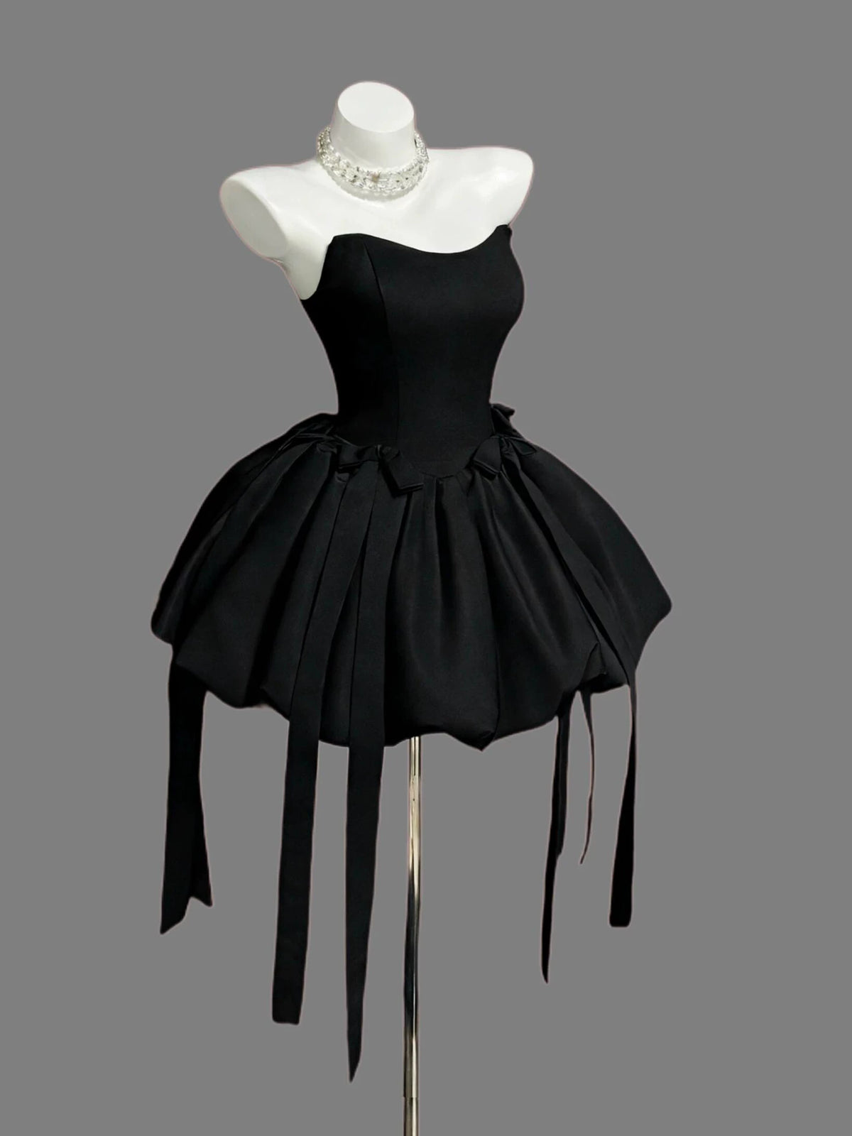 Robe de bal bustier violette en satin avec appliques, robe de soirée formelle J9413