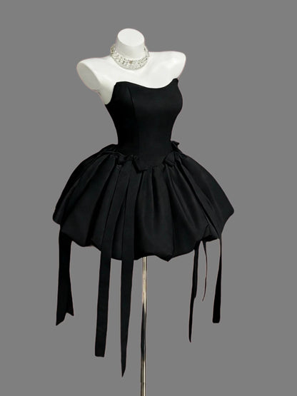 Robe de bal bustier violette en satin avec appliques, robe de soirée formelle J9413