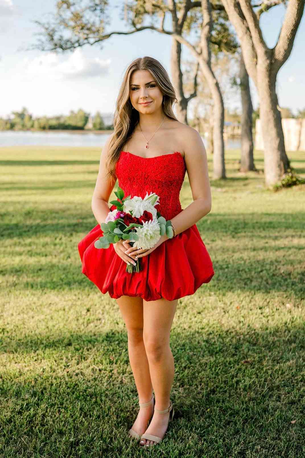 Robe de bal bustier violette en satin avec appliques, robe de soirée formelle J9413