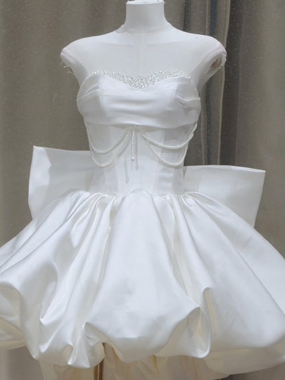 Robe de bal bustier violette en satin avec appliques, robe de soirée formelle J9413