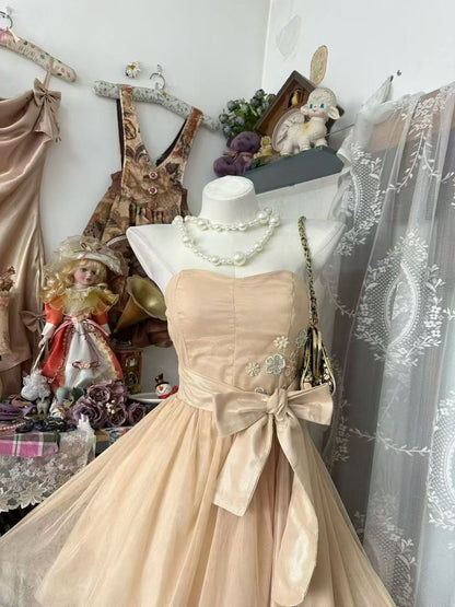 Robe de bal bustier violette en satin avec appliques, robe de soirée formelle J9413