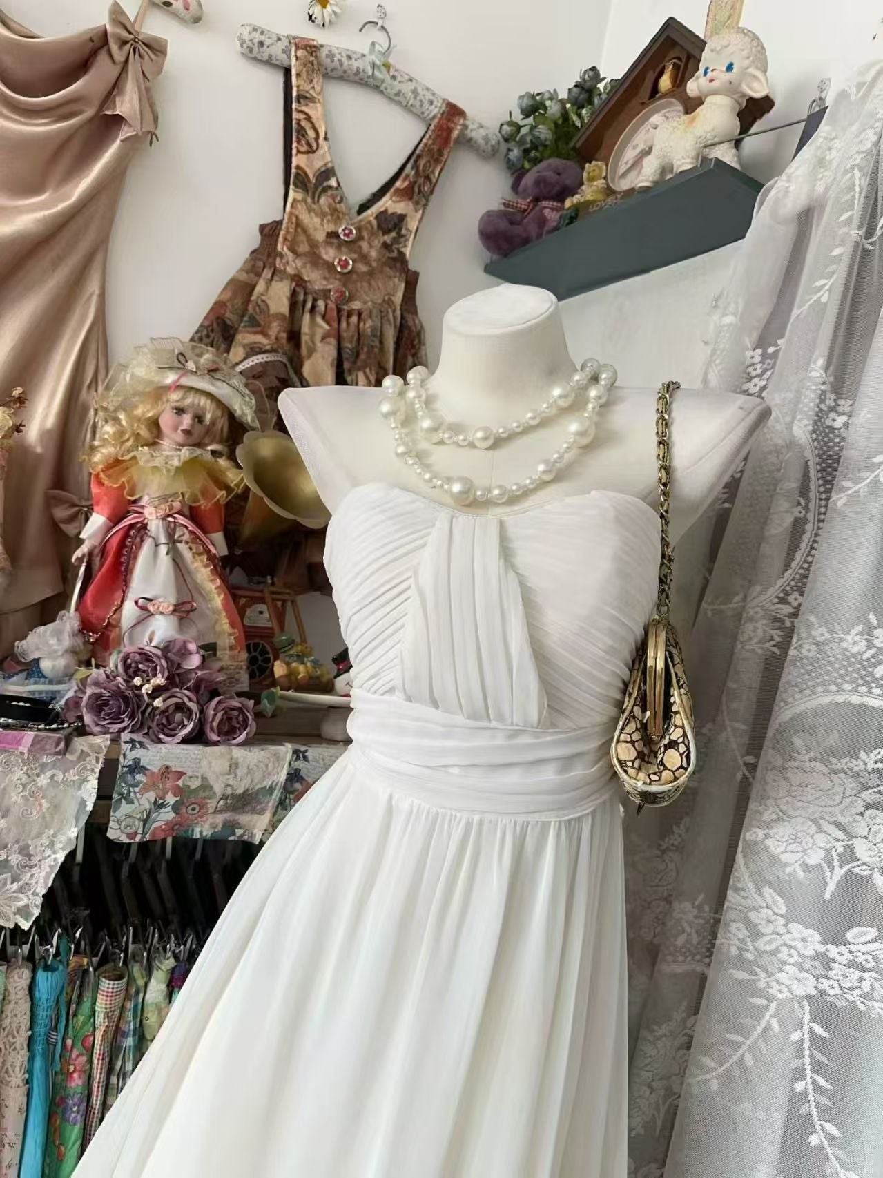 Robe de bal bustier violette en satin avec appliques, robe de soirée formelle J9413