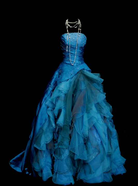 Robe de bal bustier violette en satin avec appliques, robe de soirée formelle J9413