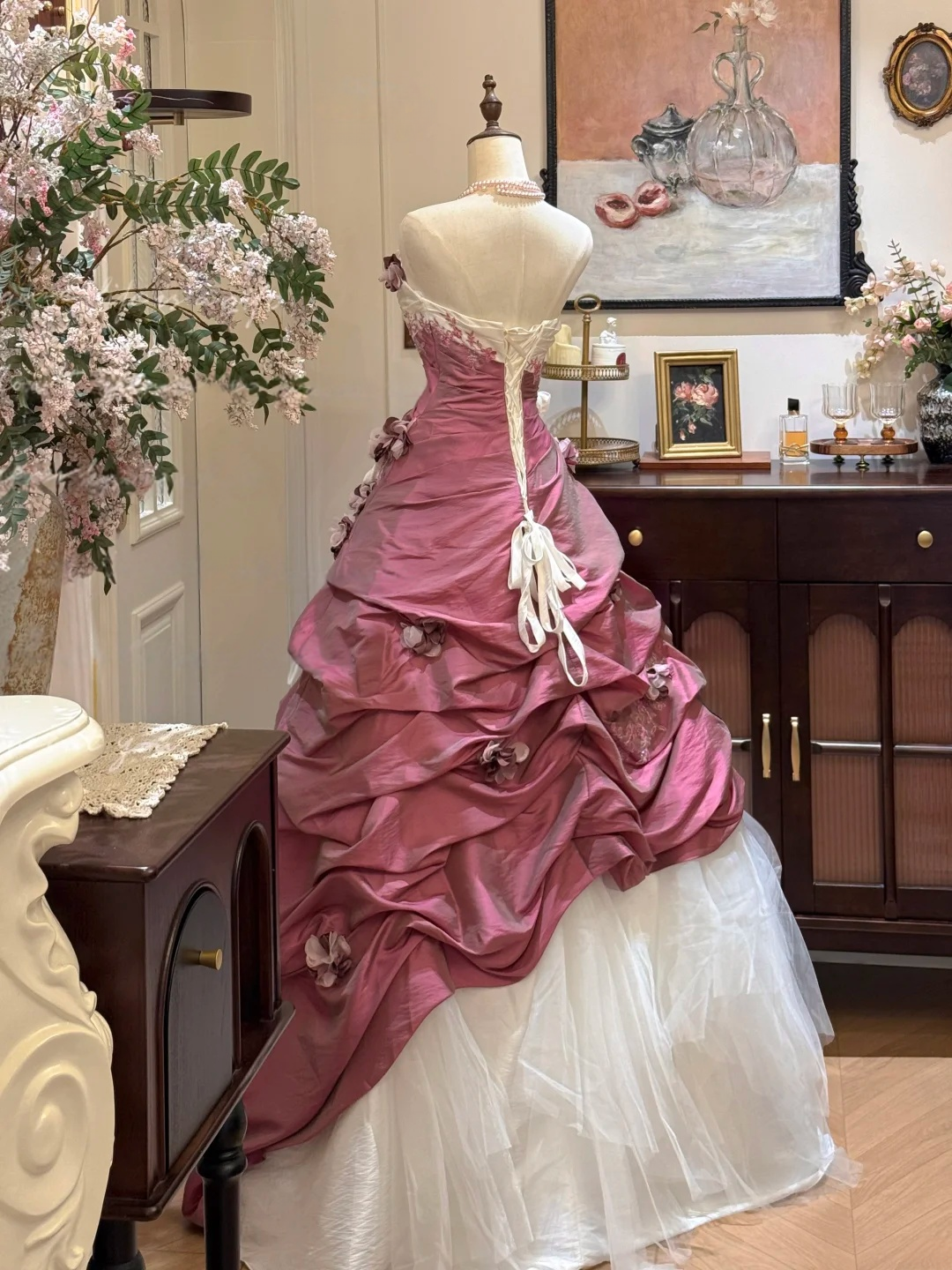 Strapless Ball Gown Quinceanera Dresses Formal Taffeta Prom Dress  J10229