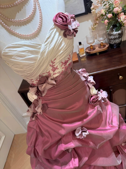 Strapless Ball Gown Quinceanera Dresses Formal Taffeta Prom Dress  J10229