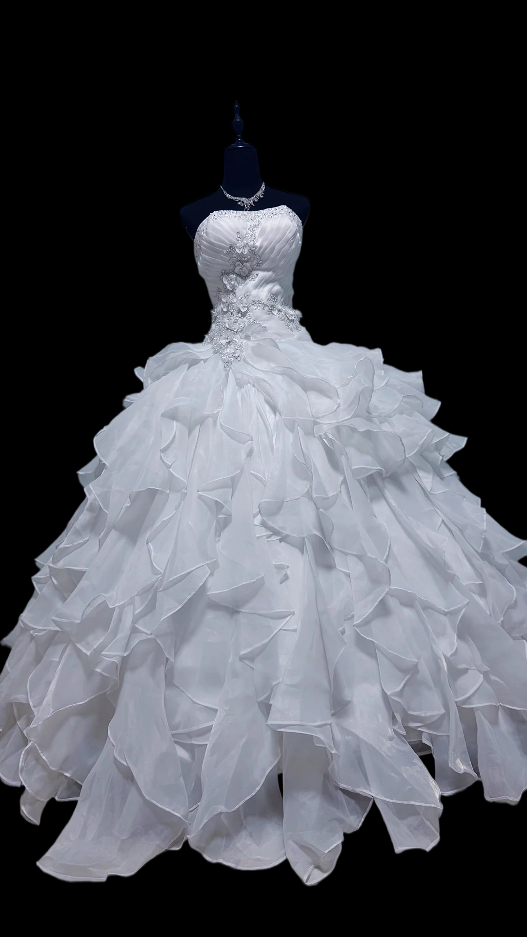 Robe de bal bustier violette en satin avec appliques, robe de soirée formelle J9413