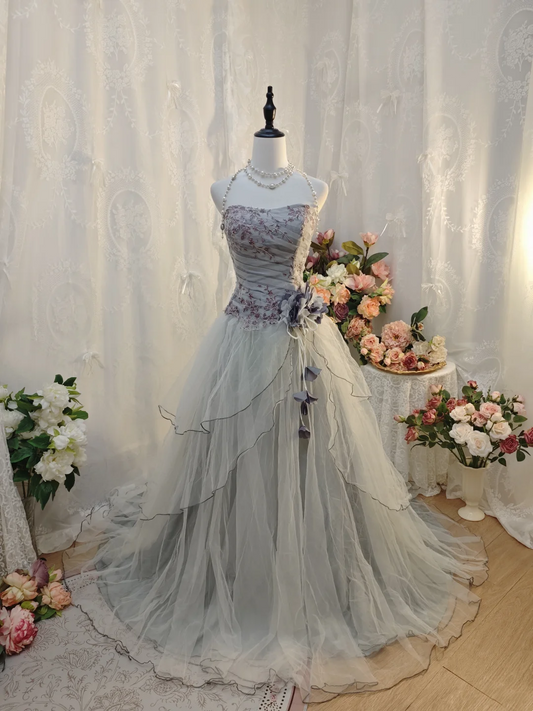 Strapless Ball Gown Tulle Birthday Dress Retro Quinceanera Dresses Prom Gown  J10111