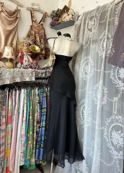 Trägerloses silbernes Vintage-Abendkleid, A-Linie, Geburtstagskleid J9370