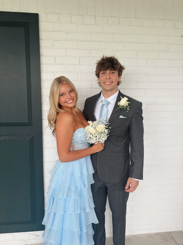 Strapless Blue Layered Formal Prom Dress Chiffon Evening Dress  J11537