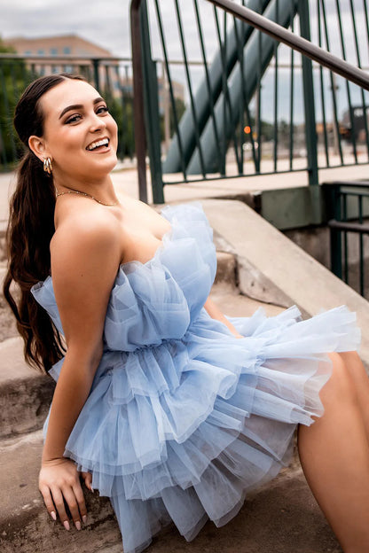 Robe de bal bustier violette en satin avec appliques, robe de soirée formelle J9413