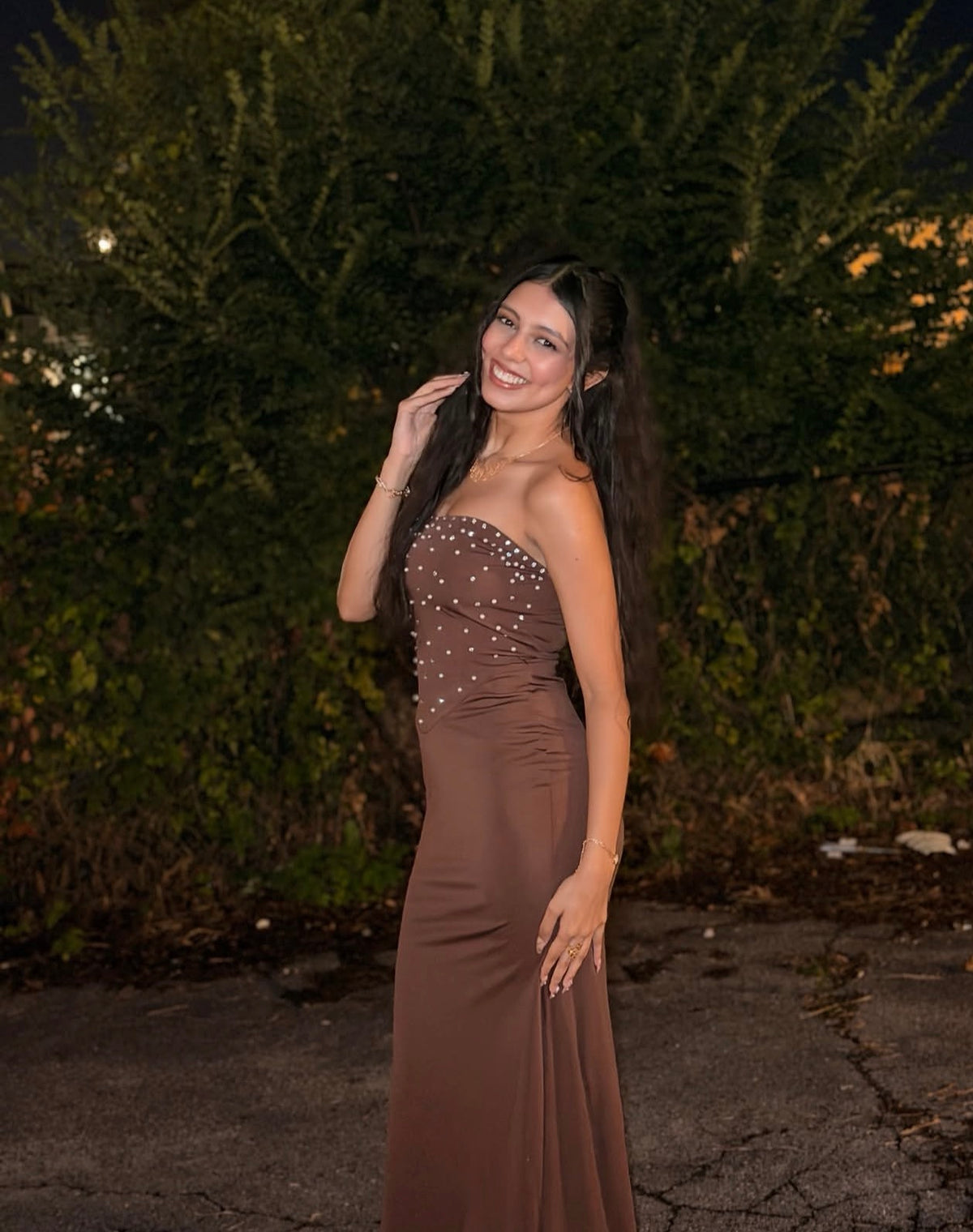 Robe de bal bustier violette en satin avec appliques, robe de soirée formelle J9413