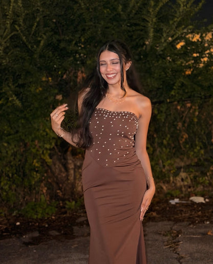 Robe de bal bustier violette en satin avec appliques, robe de soirée formelle J9413