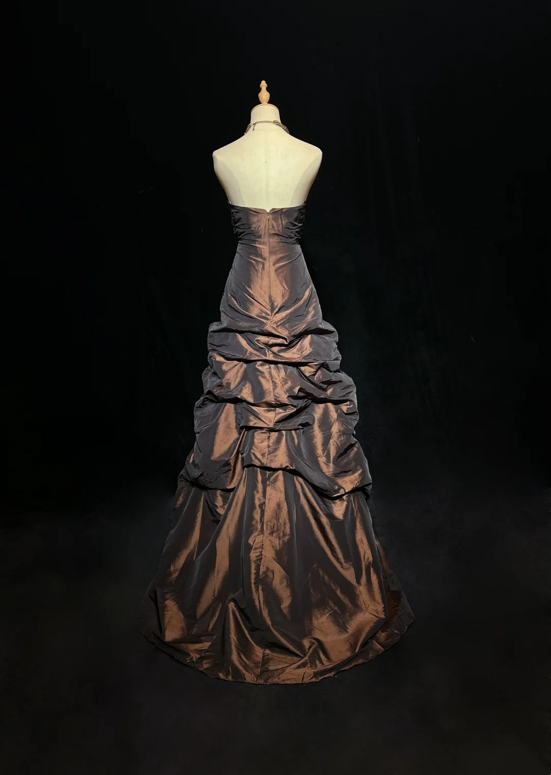 Robe de bal bustier violette en satin avec appliques, robe de soirée formelle J9413