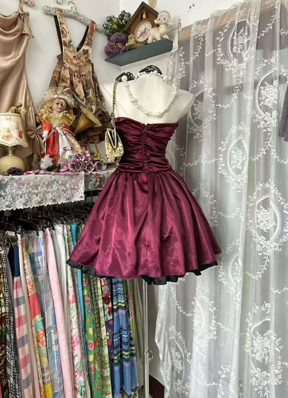Trägerloses silbernes Vintage-Abendkleid, A-Linie, Geburtstagskleid J9370