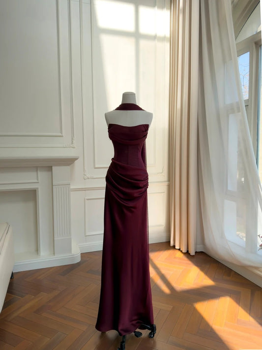 Trägerloses silbernes Vintage-Abendkleid, A-Linie, Geburtstagskleid J9370